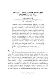 Menurut pria, wanita itu rumit dan sulit dimengerti. Pdf Evolusi Embrionik Manusia Dalam Al Qur An