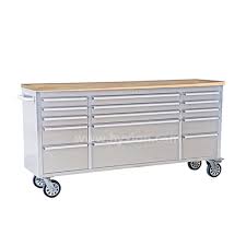 Classics ultrahd rolling storage cabinet #1. Htc 7215 Garage Rolling Metal Drawer Tool Box With Wood Top Buy Wood Top Workbench 72inch 15 Drawers Rubber Wood Top Workbench Oem 72inch 15 Drawers Rubber Wood Top Workbench For Repair Workshop