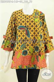 Maybe you would like to learn more about one of these? Model Baju Batik Busana Kerja Wanita Model A Simetris Lengan Pita Tampil Makin Modis Bls6998p L Toko Batik Online 2021