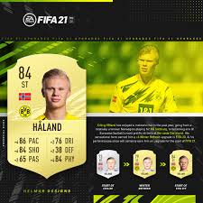 Good to know haaland can pop to the olympics next summer and grab a gold for norway. Helmar Designs Auf Twitter In One Year Erling Haland Has Transformed Into One Of The Most Prolific Strikers In European Football But What Rating Would You Give Him In Fifa 21