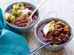 beef and black bean chili with toasted