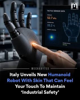 Full-body safety skin on humanoid hand, AI generated
