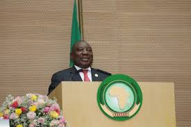 The content of his speech was essentially the same as the speeches made by other leaders shortly before him. Acceptance Statement By South African President H E Cyril Ramaphosa On Assuming The Chair Of The African Union For 2020 African Union