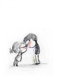 Cute Boyfriend Girlfriend Couple Drawing Illustration Print Illustration Sketches