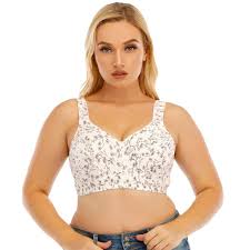 Women S Floral No Steel Sleep Bra Large Size 42f Walmart Com