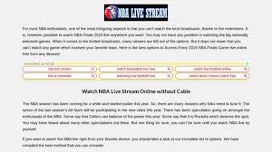 It is also proclaimed that reddit nba streams generates hundreds of millions of visits to live streaming platforms every season. Live Nba Streaming Nba Online Nba Stream