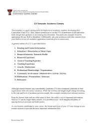 Pay attention to how you have formatted the. Cv Template Academic Careers
