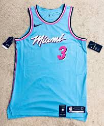 Light blue and pink featured refinements: 100 Authentic Nike Dwyane Wade Miami Heat Vice City Edition Authentic Jersey Miami Heat Dwyane Wade Larry Bird