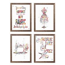 Craft triangle shelves for room decor that will pop. Amazon Com Sewing Watercolor Poster Set Of 4 Sewing Room Art Print Craft Room Decor Seamstress Wall Decor Sewing Room Artworks Tailors Wall Art Home Decor Wall Hanging Gift For Sewer Handmade