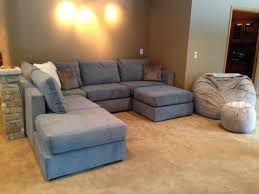 6s Cornflower Velvish Sectional With A Moviesac Squattoman In Taupe Rhino Lovesac Lovesac Living Room Home Decor Bedroom Decor