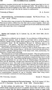 Spivak, and pure mathematics by. Advanced Calculus An Introduction To Analysis By Watson Fulks Pp Xv 597 5 25 Wiley The Mathematical Gazette Cambridge Core
