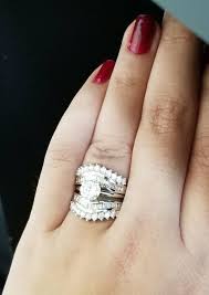 14k White Gold Round Baguette Diamond Enhancer Wrap Guard Anniversary Oversize By Rg D Diamond Bridal Ring Sets Bridal Ring Sets Diamond