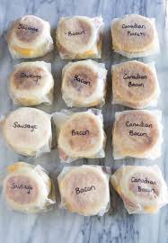 7 delicious varieties allow you to just add an egg for a healthy breakfast on the go, all under 350 calories. Freezer Breakfast Sandwiches Tastes Better From Scratch