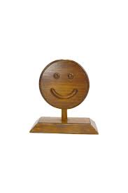 Smiley Face Happy Face Wooden Art Sculpture Mcm Wooden Art Etsy Wooden Art Organic Decor Organic Art