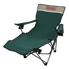 Portable Lounge Reclining Camping Chair With Cushion In 2020 Green Chair Camping Chairs Camping Chair