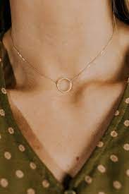 Breathe Jeno Floating Circle Necklace Circle Necklace Floating Necklace