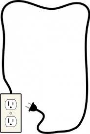 Vector Illustration Of Electricity Plug And Outlet Decorative Border Borders For Paper Free Clip Art Page Borders Design