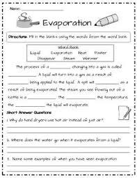 Description As Part Of Our Matter And Energy Unit We Are Taking A Closer Look At The Concept Of Evap Educational Worksheets Matter Science Science Worksheets
