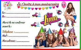 Etiquettes Et Invitations Soy Luna Pour Anniversaire