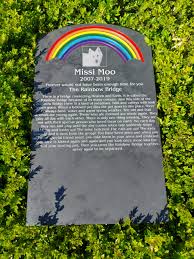 *free* shipping on orders $49+ and the best. Rainbow Bridge Pet Gravestone Black Slate Garden Memorial Marker Dignity Pet Crematorium
