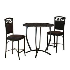 In addition, they are adjustable so that the bar table set can be used even on uneven ground. Sunset Trading Sierra Black 3 Piece 36 In Round Counter Height Pub Dining Set Cr 72130 3pc Rona