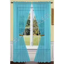 Request a free catalog · easy returns & exchanges Jenin 2 Piece Solid Turquoise Sheer Window Curtains Drape Panels Treatment 55 W X 84 L Walmart Canada