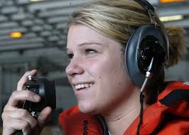 Seamen Jennifer Timmons, from Pensacola, Fla., keeps communications during  an underway replenishment