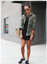 Lil Black Dress Camo Jacket And Adidas Army Fashion Fashion Coats For Women