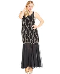 Betsy Adam Plus Size Beaded Drop Waist Dress Dresses Women Macy S Dropwaist Dress Plus Size Flapper Dress Plus Size Flapper Costume