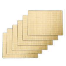 Abat jour avec un set de table bambou. Lot De 6 Beige Carre Bambou Sets De Table Ronds De Table Coaster Cadre En Bois Salle A Manger Ebay