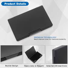 The handy thumb dispenser on this stainless steel business card holder allows easy and effortless distribution to contacts you meet and greet in the business community. Professional Business Card Holder Business Card Case Slim Design Stainless Steel Card Holders For Men Women Keep Business Cards In Immaculate Condition Buy Online At Best Price In Uae Amazon Ae