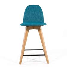 Hauteur tabouret plan de travail. Tabouret Snack Scandinave En Bois Et Tissu Puccini Mobitec 4 Pieds Com