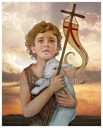 Saint Jean Baptiste Enfant Art Print Saint Patron Etsy John The Baptist Children S Art Print Catholic Artwork