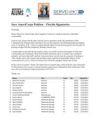 Save AmeriCorps Petition