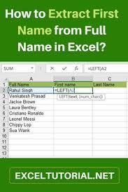 Did You Ever Need To Extract The First Name From The Full Name Because You Get List Of Full Names Inst In 2020 Excel Tutorials Microsoft Excel Microsoft Excel Tutorial