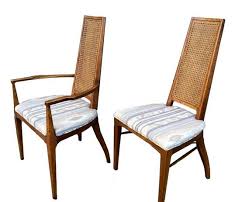 5 Dining Chairs Cane Back Danish Modern Walnut By Offcentermodern Midcentury Modern Dining Chairs Modern Dining Chairs Mid Century Modern Dining