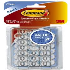 Command Clear Decorating Clips 40 Pack 17026clr Vp Dollar Store Organizing Command Hooks Craft Organization