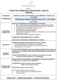 Curso gratis online ayudante de cocina. Operaciones Basicas De Cocina Para Jovenes Ayuntamiento De Alicante