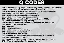 the q code is a standardized collection of three letter