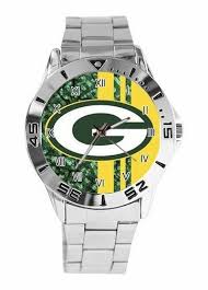 Greenbay Packers Custom Casual Stainless Steel Band Dress Wrist Watch Greenbaypackers With Images Stainless Steel Band Green Bay Packers Nfl Green Bay