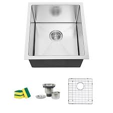 Torva 17 Inch Undermount Kitchen Sink 16 Gauge Stainless Steel Single Bowl 17 X 19 X 9 Inch Deep Bar Prep Basin In 2020 Undermount Kitchen Sinks Kitchen Sink Torva