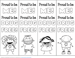 This Is A Set Of Bookmarks For Red Ribbon Week They Are Black And White For Students To Color Red Ribbon Week Coloring Bookmarks Red Ribbon
