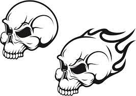 Cool simple horror design tattoo flash by kristyn michele. Flaming Skull Tattoo Design Idea Skull And Rose Drawing Skulls Drawing Owl Tattoo Design