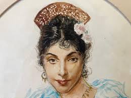 Paul Ashbrook Watercolor " Spanish Woman", Circa 1927, Framed, Signed.