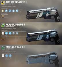 So first off, i'm not thinking about winning or motes, i need these 5 kills of invaders with a hand cannon so as soon as i hear we are invaded, that's all i care i started destiny 2 like a week ago. The Ace Of Spades Is Just A Reskin Of Mos Ultima Ii Destiny2