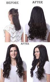 Onedor 7 Piece Clip In Hair Extension Before And After Human Hair Clip Ins Synthetic Hair Extensions Hair Extensions