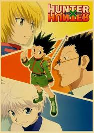 Hunter x hunter poster hxh poster japanese anime poster art prints for home wall decor, 11.5in x16.5in,set of 8 pcs (hunter x hunter). Vintage Hunter X Hunter Jpanese Anime Retro Poster Kawainess