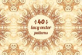 Mehndi Backgrounds Big Set Vector Pattern Vintage Graphic Design Seamless Patterns