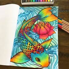arte como terapia on instagram que peixinho colorido super lindo regrann from sarahcarabot finished regrann coloringbook livrodecolorir passa