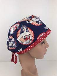 Scrub Hats For Women Traditional Bouffant Scrub Cap Surgical Etsy Scrub Hats Hats For Women Scrub Caps Surgical